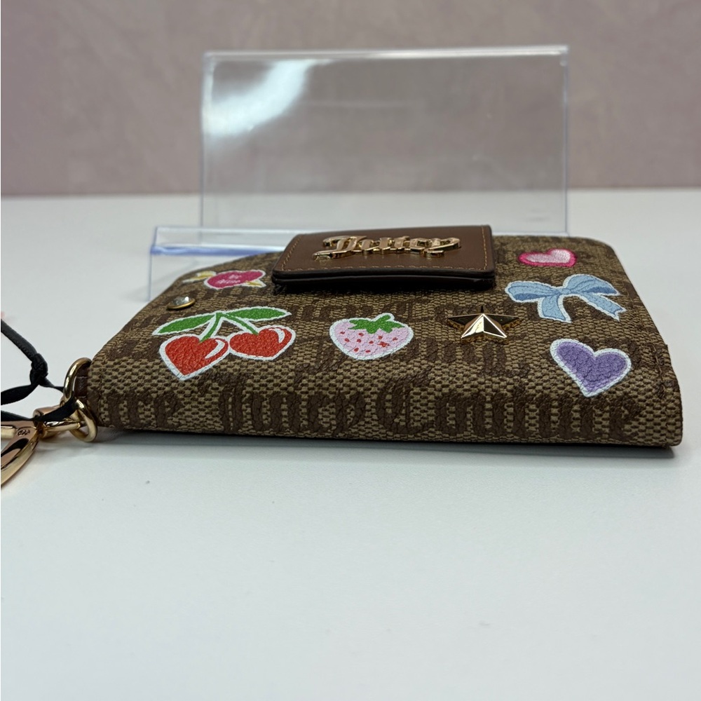 Juicy Couture All Things Juicy Tab Card Wallet Chestnut Chino - Picture 9 of 14